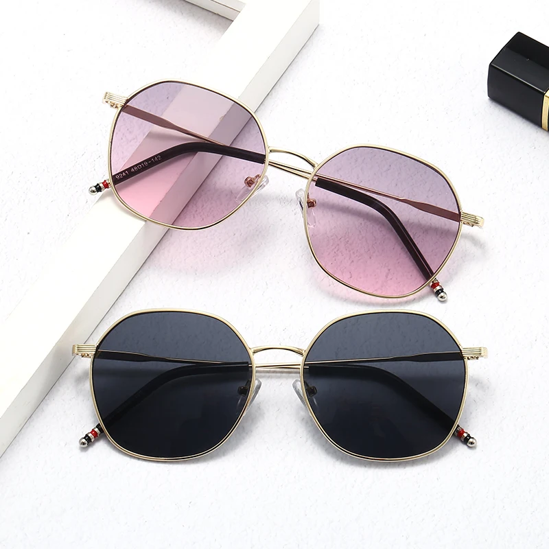 

RENNES [RTS] wholesale Irregular round metal frame sun glasses fashion gradient new 2020 sunglasses, Choose