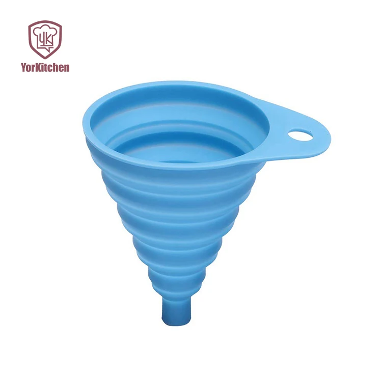 

Silicone Collapsible Funnel Folding Funnel Kitchen Tool Gadget 100% Food Grade