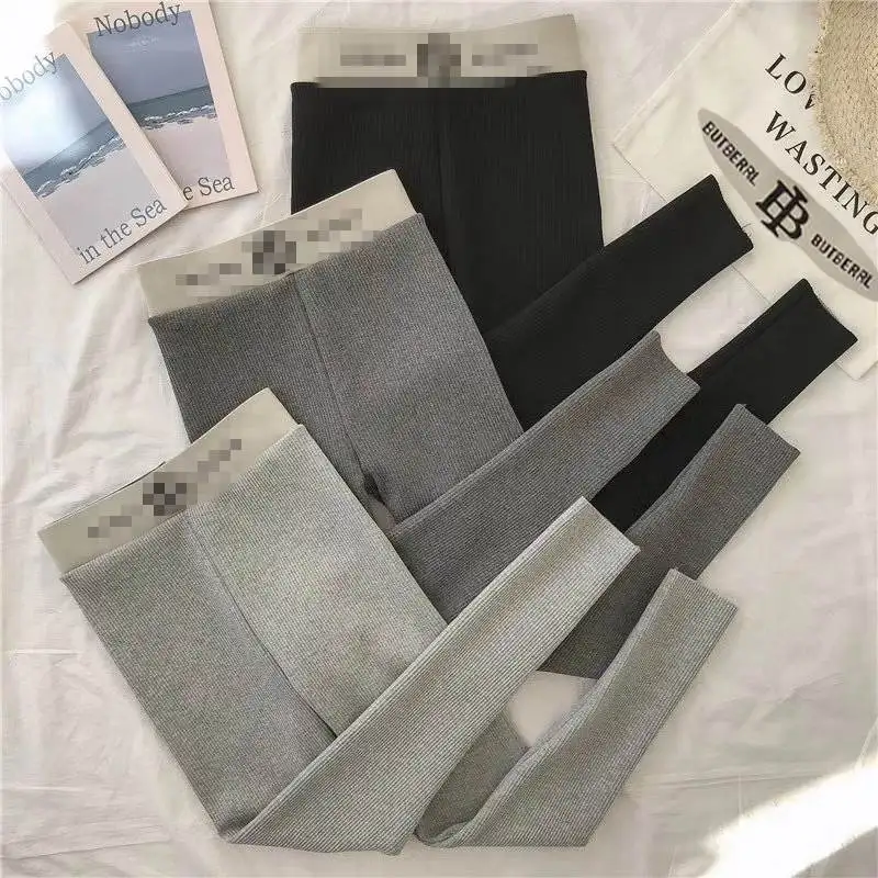 

2021 in stock factory direct selling fall new fashion casual high waist slim springy wholesale tights woman yoga leggings, Black,dark grey,light grey