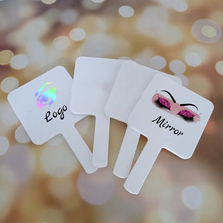 

9*16cm Small Private Label Customized Logo Single Side Small Handheld Square Custom Cosmetic Hand Mirrors for Women