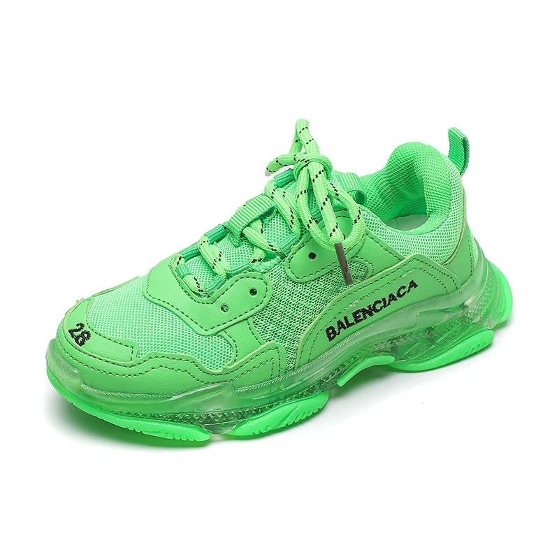 

2021School Sport Children casual Shoes Girls Boys Lace-up Mesh Runner Sneakers