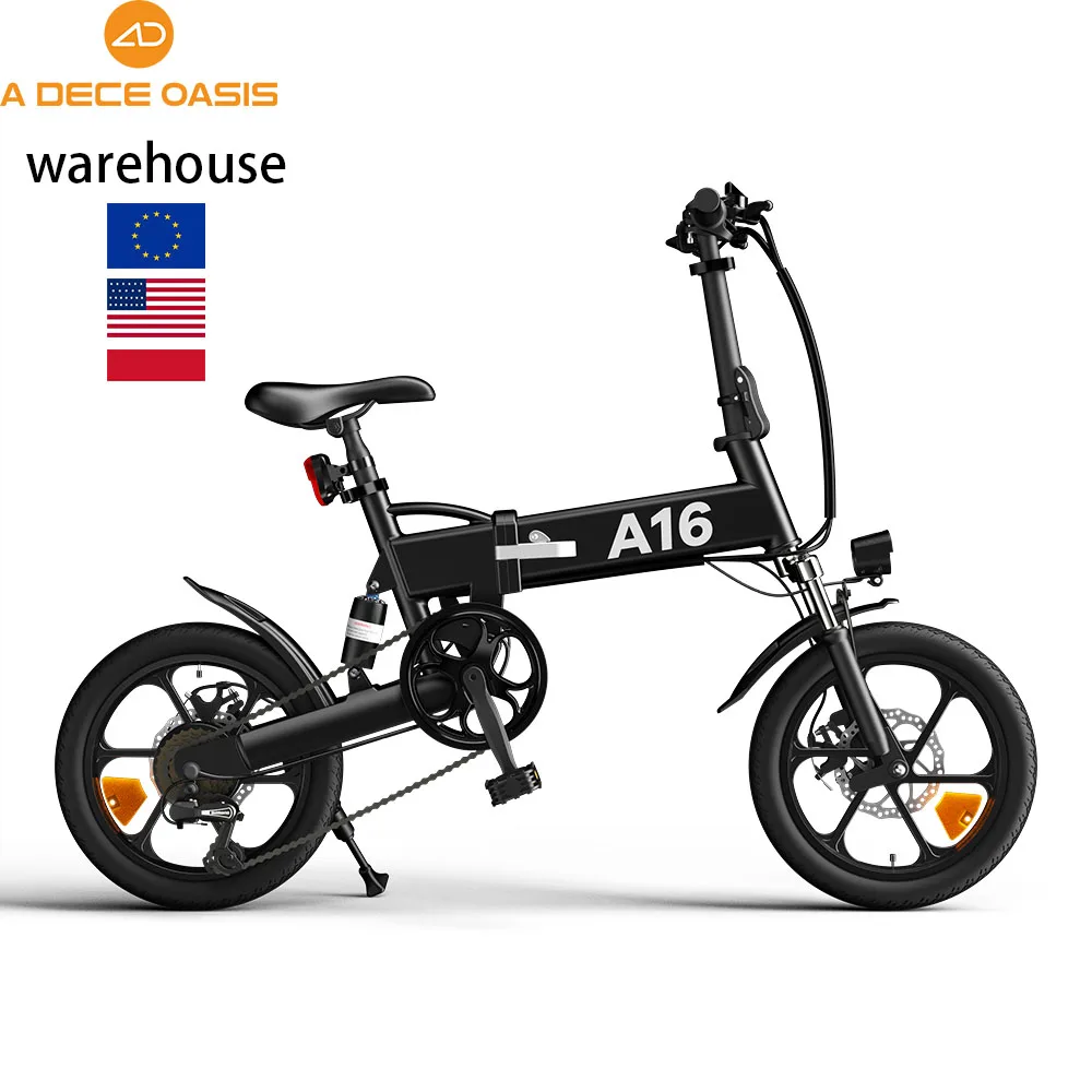 

ADO A16 350W 36V folding ebike electric fat tire bicycle e bike electric dirt road bike for adult foldable mountain city bike