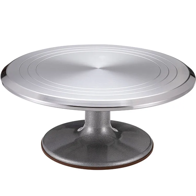 

OEM Hot Sale Baking Tool 12 in Aluminium Alloy Round Revolving Cake Stand Turntable For Making Cake