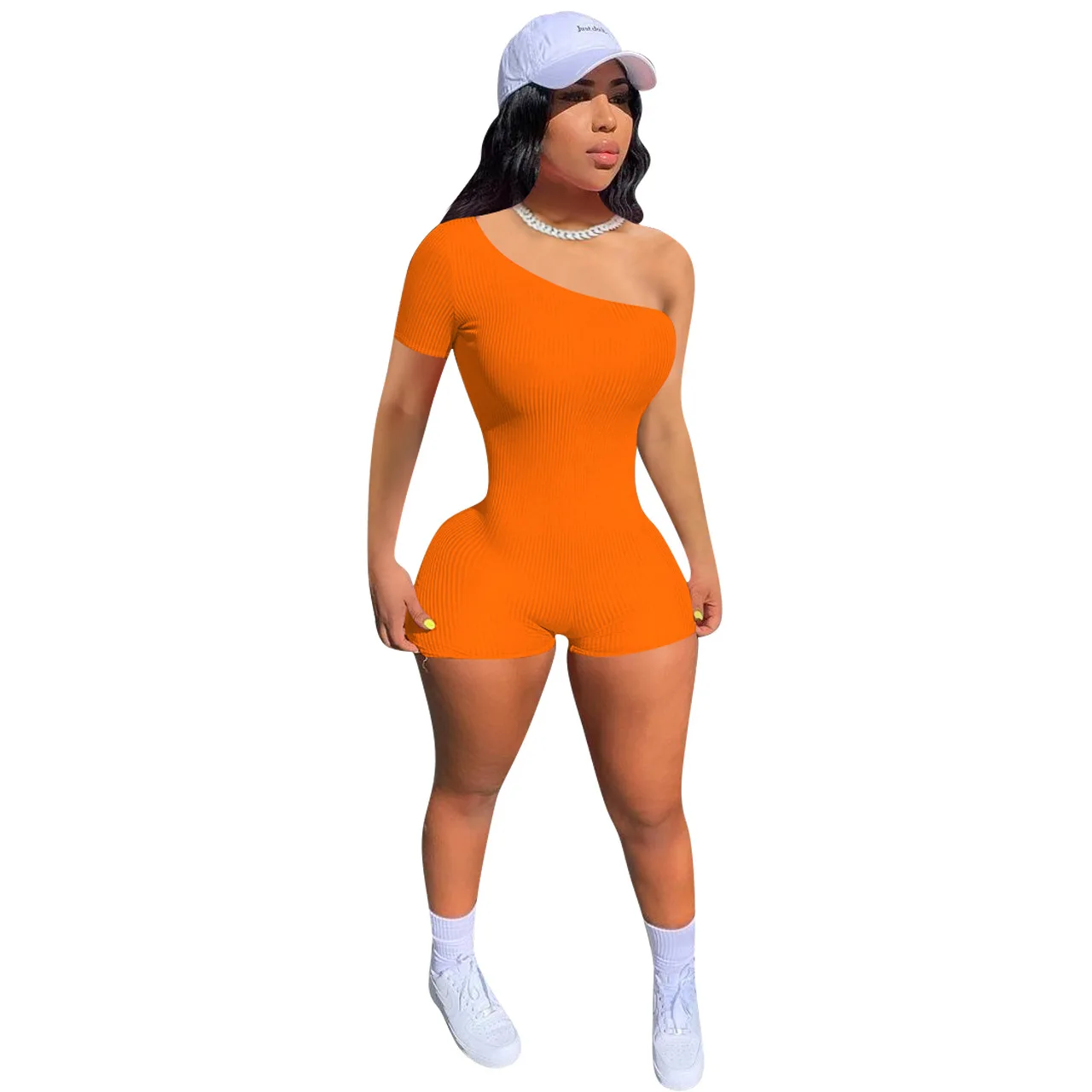 

hot sale 12 colors fashion casual off shoulder romper jumpsuit good quality sexy pants women 2021