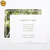 Sun Nature 2020 Custom Printing bamboo fiber pulp eco-friendly thank you card