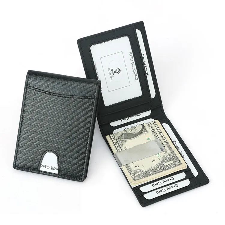 

Custom Promotional Money Clip Minimalist Women Mens Wallets Metal RFID Card Holder Wallet