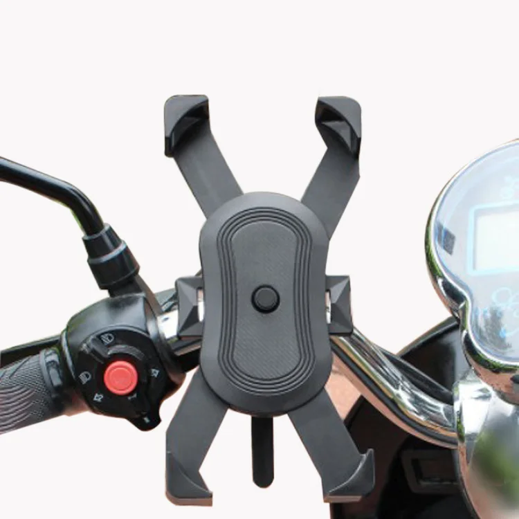 

New anti-drop anti-vibration mountain bike support motorcycle support electric bike mobile phone navigation support, Black