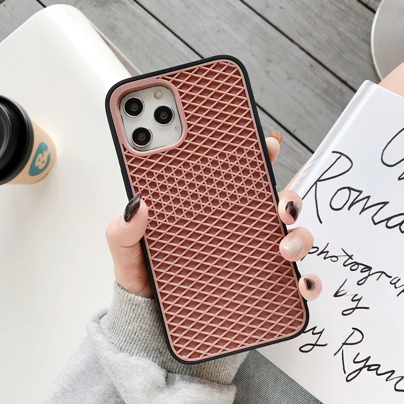 

Fashion Silicone Soft Waffle Shoes Phone Case For iPhone 12 Pro Max 11 XR XS MAX