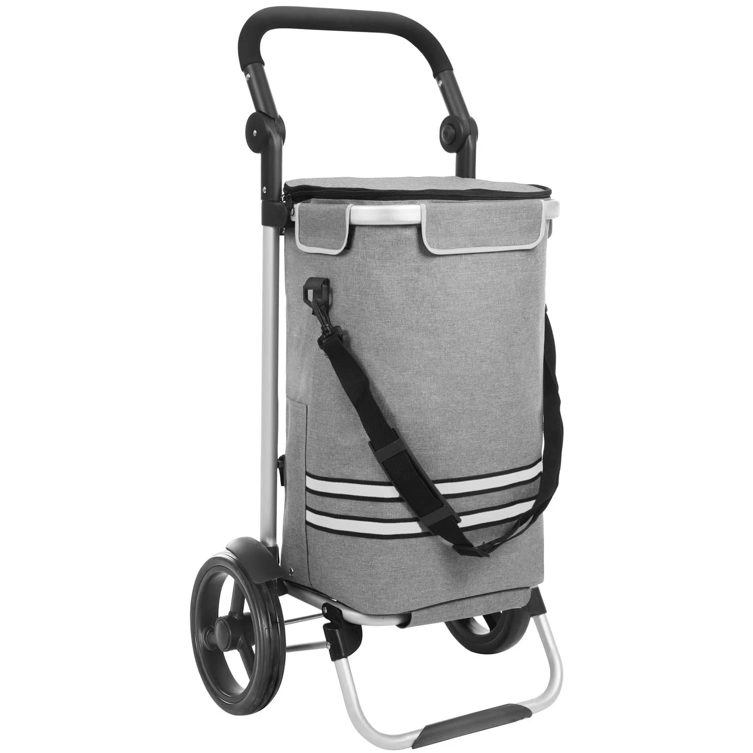 

reusable travel trolley Portable folding wheeled roller shopping bag cart