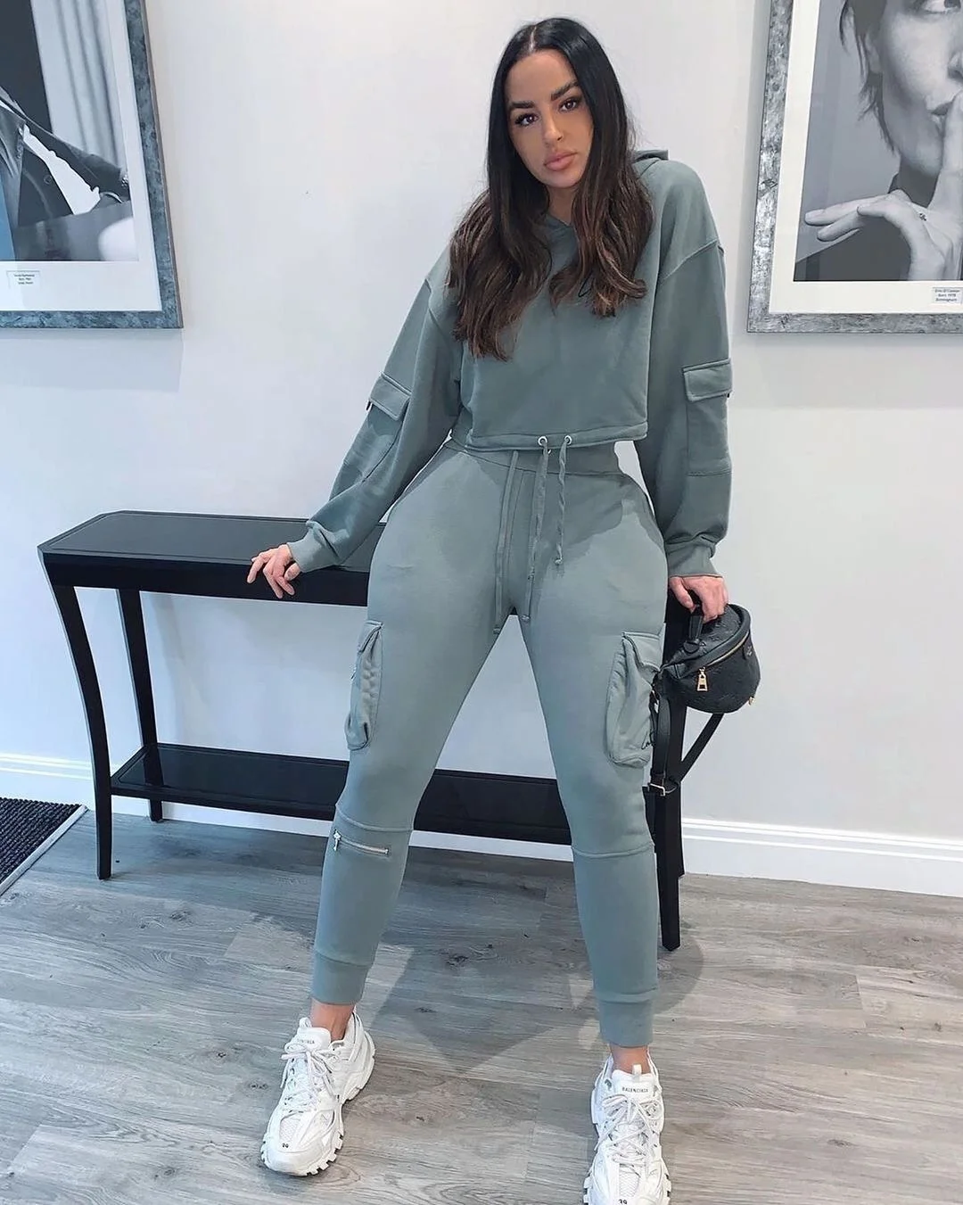 

Ready to ship women 2 piece clothing sets plus size hoodie 2 piece