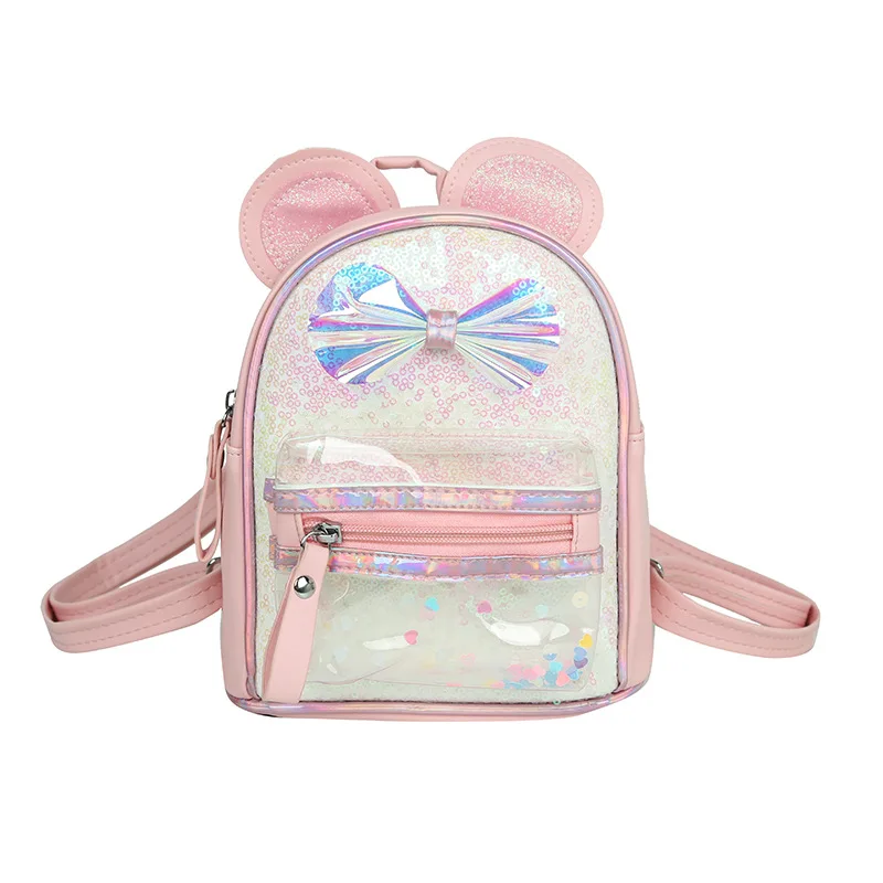 

Custom reversible sequin school backpack children backpacks for kindergarten schoolbag kids gift bags with bowknot, As shown in the pictures