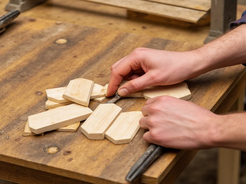 Measuring wood pieces for chook feeder assembly