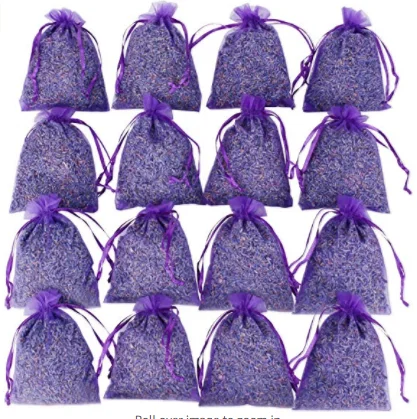 

16 Purple French Dried Lavender Sachets Craft Bag - Lavender Sachets Wedding Toss, Home Fragrance Sachets Drawers Dressers, Customized color