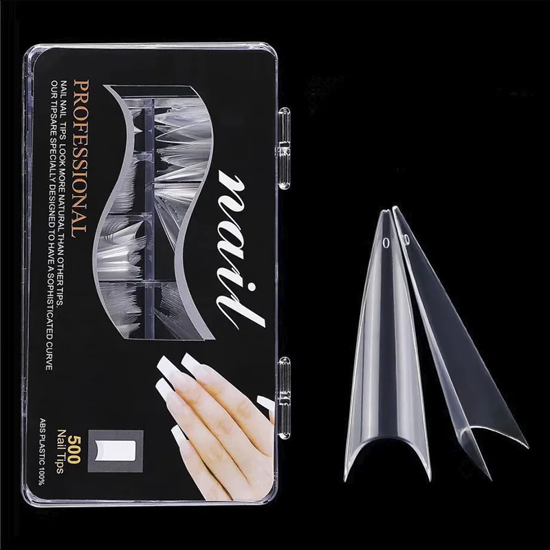 

500pcs Box Pointy Claw French False Nail Tips Acrylic Salon Suppliers Extra Long Stiletto Nail Tips, Clear/natural/white