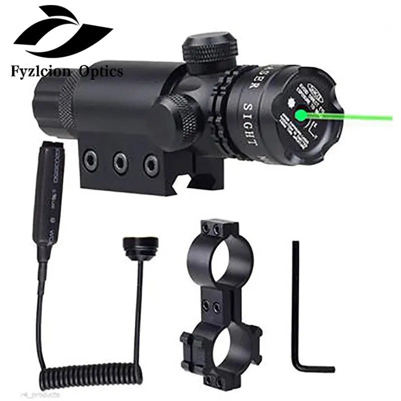 

Powerful Green Dot Laser Sight Rifle Gun Scope Weaver Rail+Remote Switch For Hunting