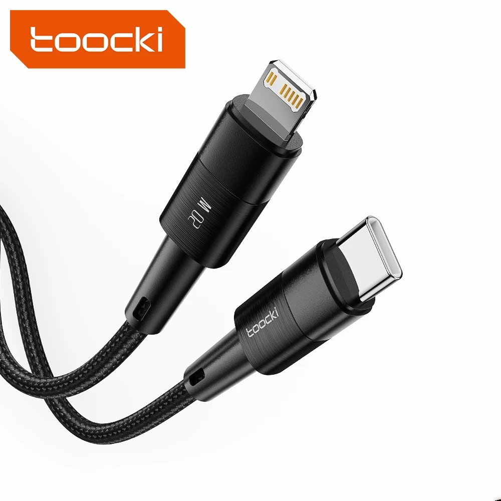 

Toocki type-c to Lightning Data Cable 20w Fast Charging Aluminum Alloy Cable with 0.25M 1M 2M 3M Cable For Mobile Phone