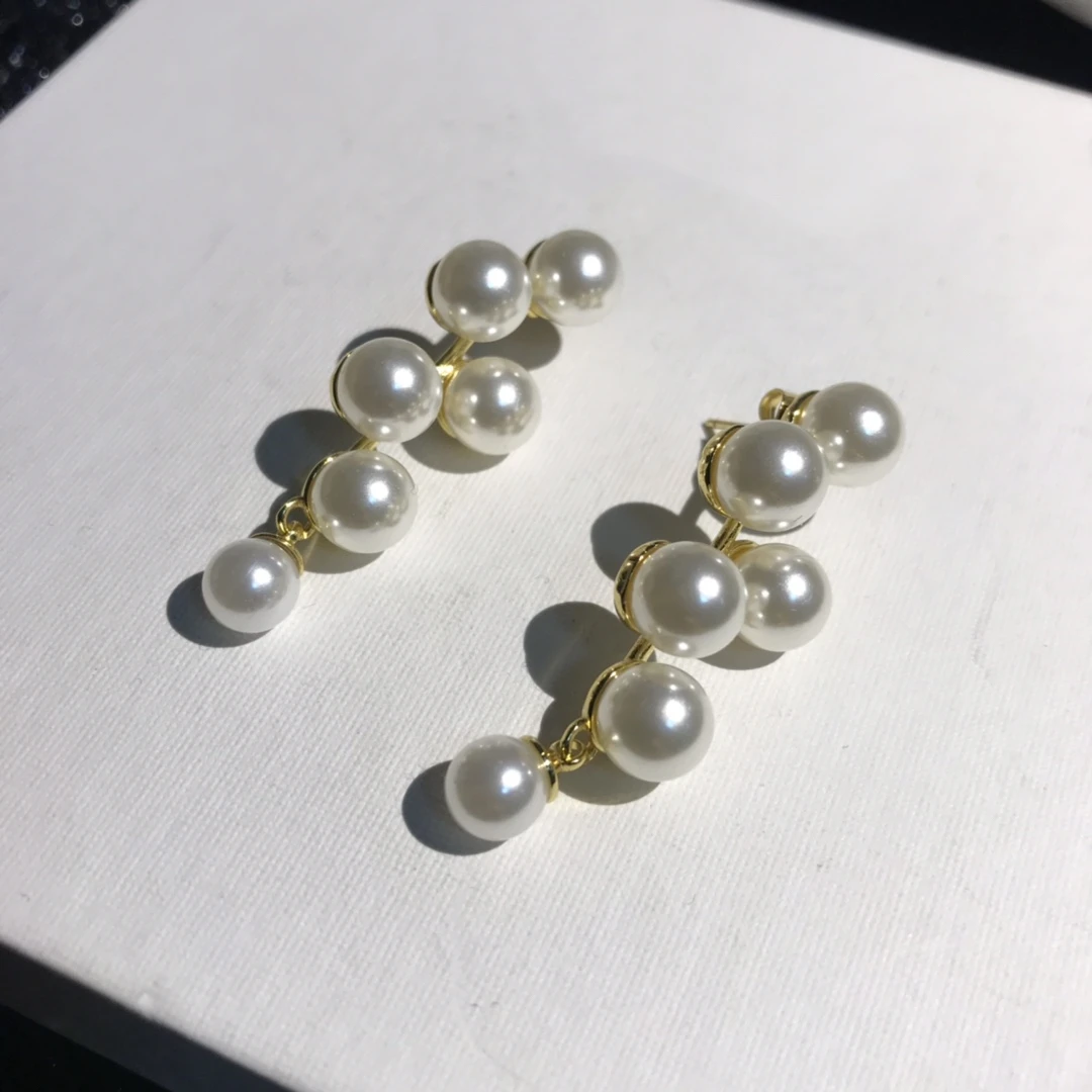 

Factory hot sale Classic pearl tassel earrings with logoearrings designs luxury earrings