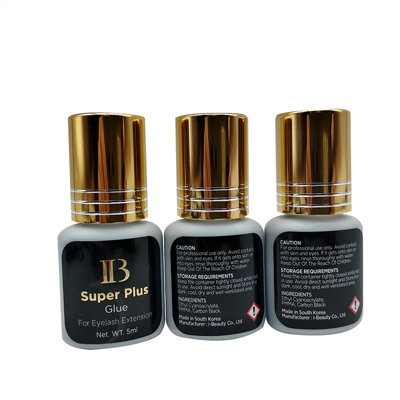 

Korean IB(ibeauty) Super Plus Gold Cap 5ml Eyelash Extension Glue Private Label OEM 1 Second Lash Adhesive, Black