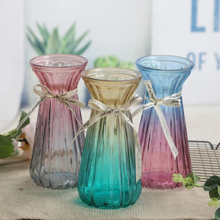 

Glass Vase Wedding Centerpieces Floreros De Vidrio Para Centro De Mesa Vase for Home Decor Tabletop Vase Not Support Traditional, Colored