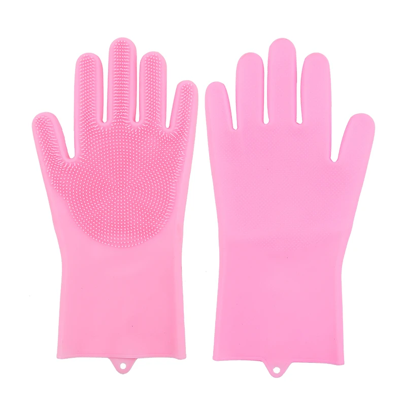 

New Product BPA free Kitchen Cleaning Reusable Silicone Dishwashing Gloves, Customized