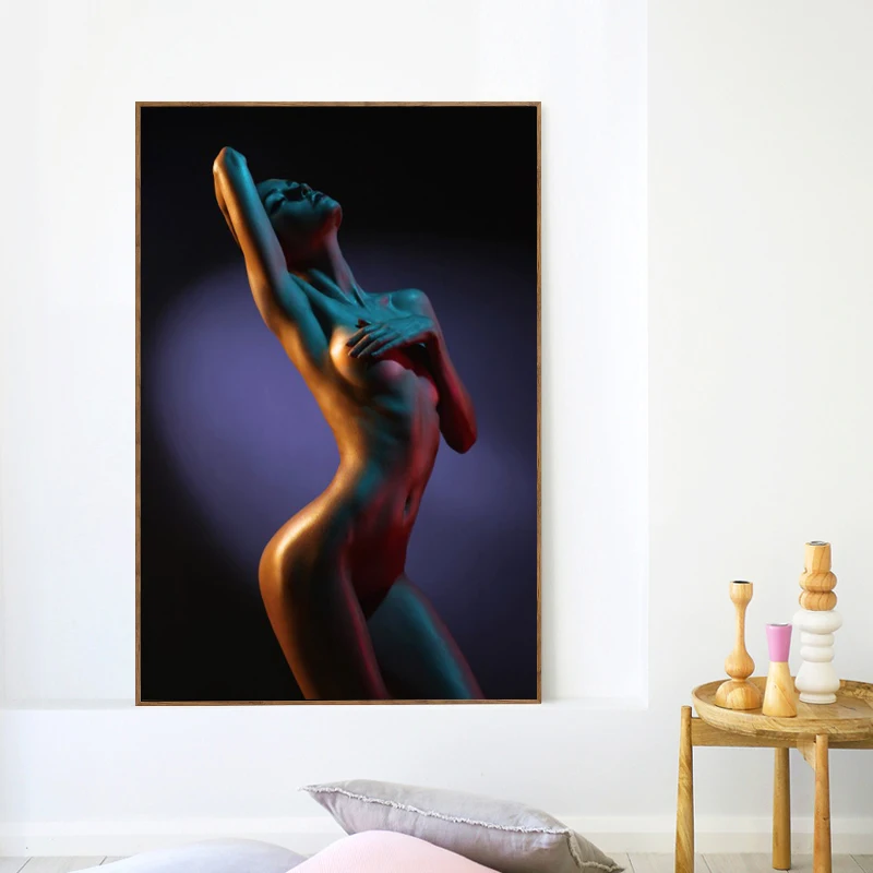 
Posters and Prints Wall Art Canvas Painting Fashion Art Photo of Elegant Nude Model Pictures for Living Room Home Decor 