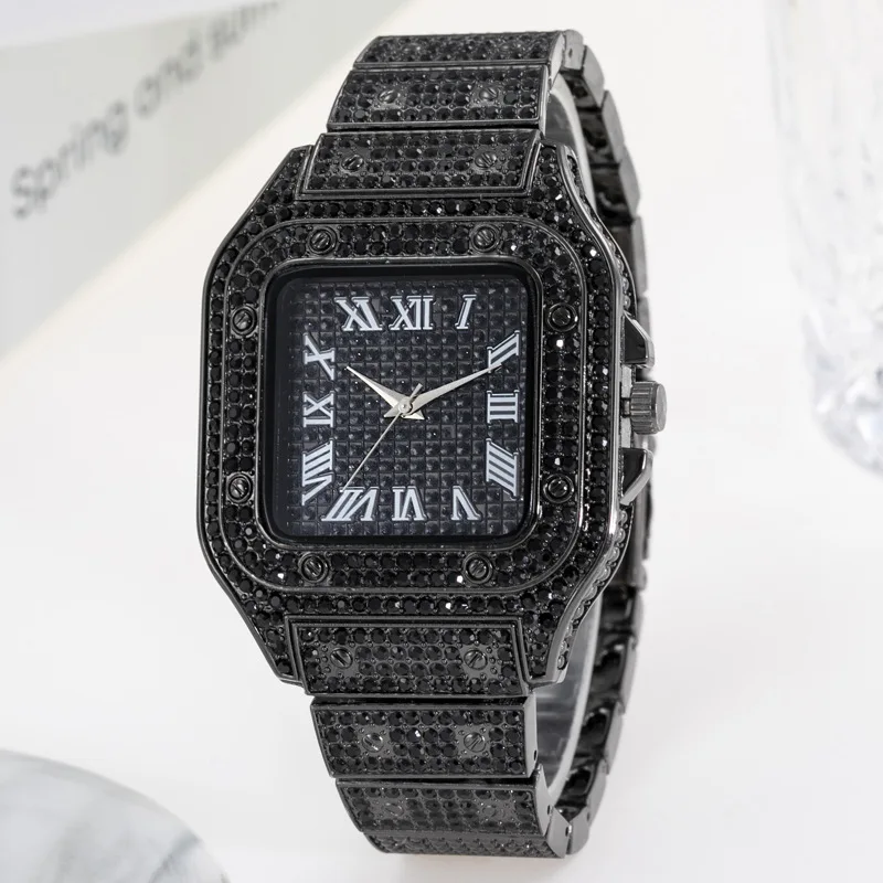 

Fashion Trend Starry Diamond Watch Women Fashion Business Ladies Square Diamond Watch, 4 colors