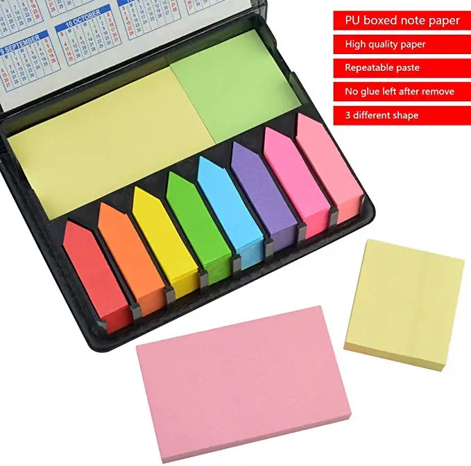 
Myway Cheap Custom Logo Printed Promotion Paper Color Sticky Note Set 