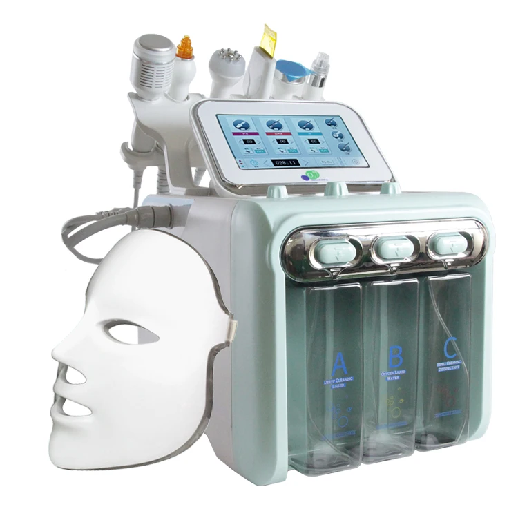 

7 heads Face Hydro Cleaning Facial Water Oxygen Jet Peel Machine Massage Skin Care machine multi function beauty machine