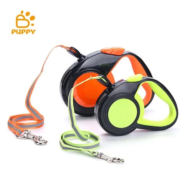 

Retractable Walking Running dog Lead Leashes Automatic Dog Leash Retractable Dog Leash With reflective, Orange,green