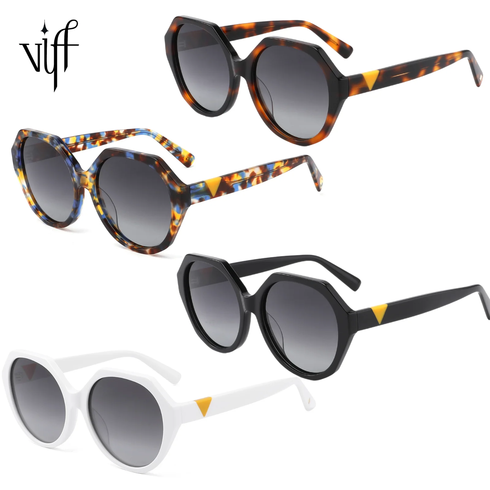 

VIFF FG1059 Acetate Frame Half Round Handmade Eyeglasses Men Woman Unisex High Quality Manufactures Fashion Sunglasses 2021