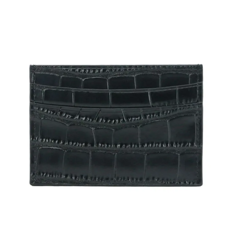 

Wholesale business card holders wallet crocodile pattern genuine leather credit card holder, Black ,white , nude or custom