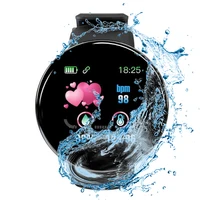 

2020 new arrivals D18 bluetooth bracelet smart watch 1.3 inch round screen heart rate blood pressure waterproof smartwatch