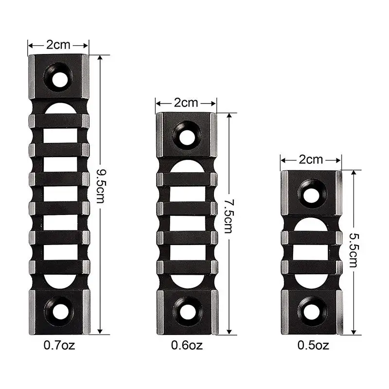 

Fyzlcion keymod Picatinny Rail Section for Keymod Handguard Mount Rail 3-slot,5-slot,7-slot, Matte black