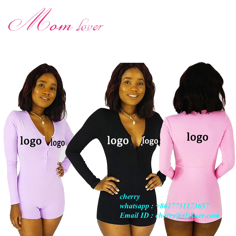 

Solid color cotton pyjamas Onesie For Sexy women's sleepwear cotton pyjamas for women sleepwear Onesie, Picture shows