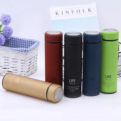 

500ml life stainless steel tumbler insulated double wall custom logo with tea infuser water tumbler bottle, Blue,black,green,red,gold