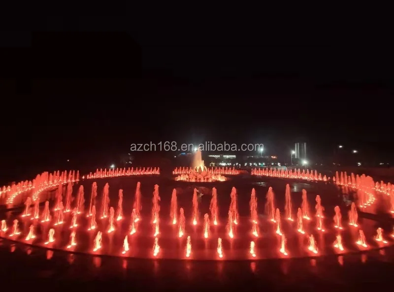large music dancing dry fountain