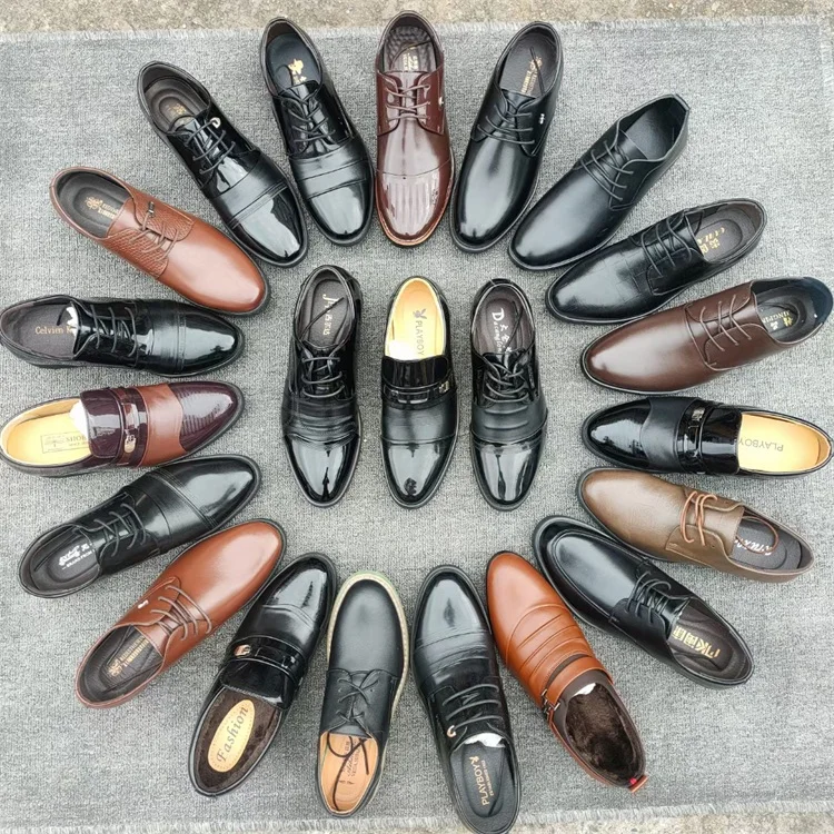 

M10273 wholesale italian brand dress zapatos usados men sepatu bekas formal leather italian shoes mens zapatos vestir, Mixed