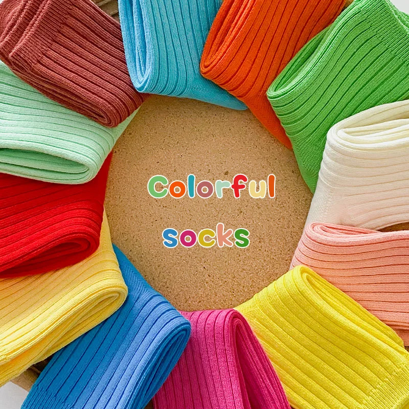 

2022 PATON manufacturer spring summer children Cotton designer Candy colors slouch socks kid custom logo designed