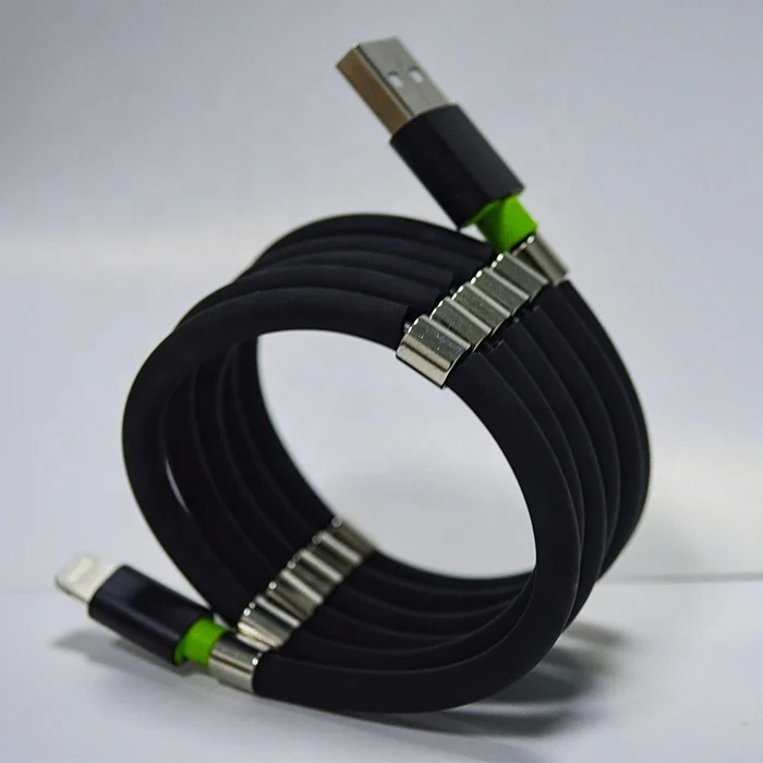 2020 New Design Magnetic Charging Cable SuperCalla/ Self Winding Organizing Type C Micro USB Easy Coil Charging Cable - ANKUX.COM