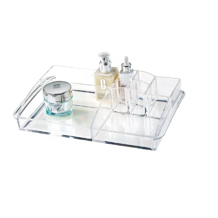 

Transparent desktop plastic perfume makeup brushes cosmetic organizer storage box, Clear