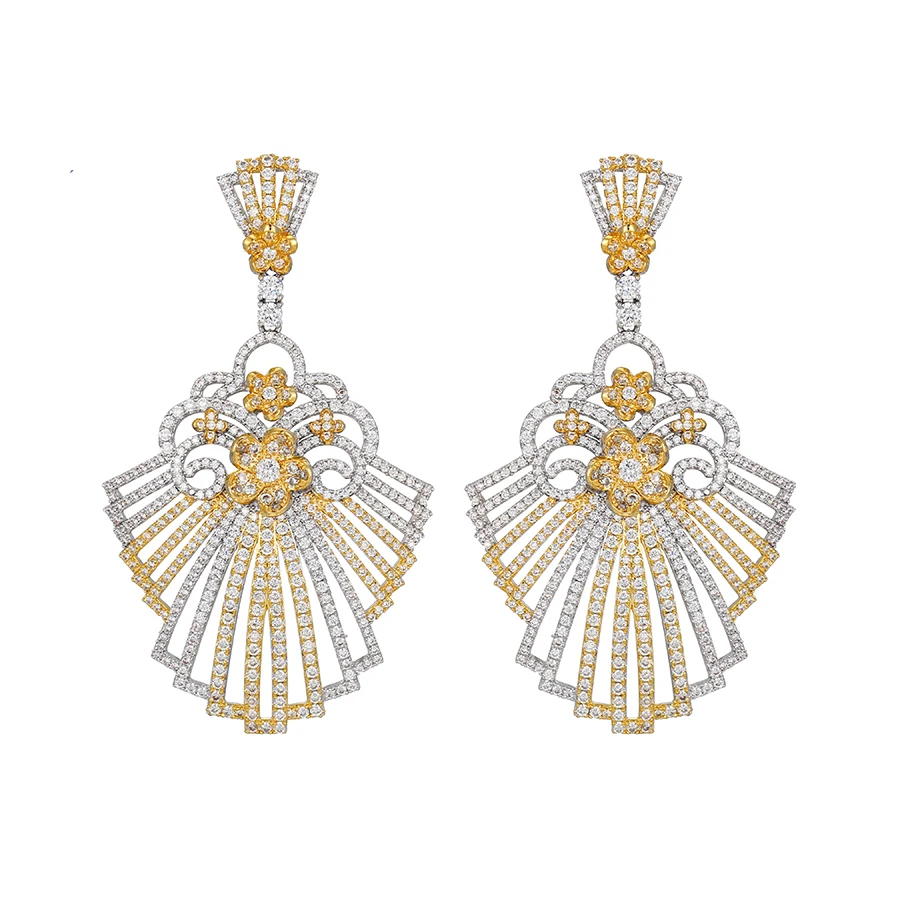 

1307 xuping Wholesale price jewelry earrings zircon glass copper party jewelry earrings