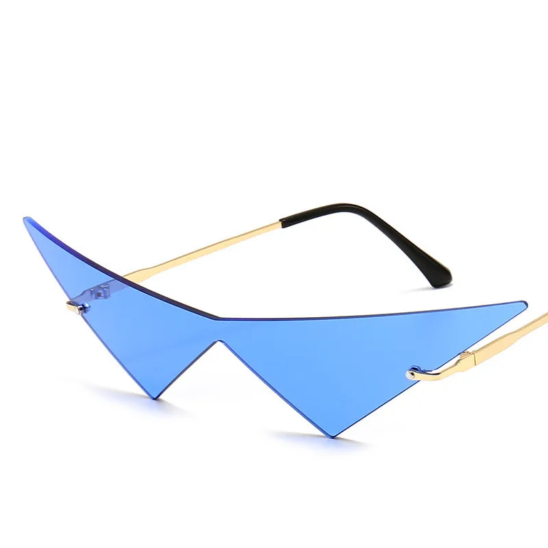 

Eagle shades 2020 fashion trend sunglasses women metal frameless sun glasses teardrop butterfly shade sunglasses new 5351, Mix color