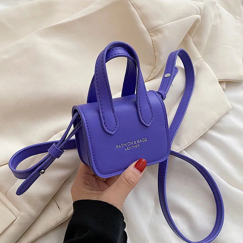 

2022 Wholesale Solid Color Small Clutch Shoulder Tote PU Leather Mini Bags Women Handbags Ladies
