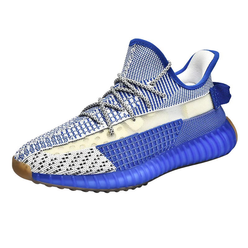 

Men'S Yeezy350V2 Fashion Sneaker Non-Slip Breathable Running Shoe Popcorn Soles New Style Fashion Trend Luminous men's shoes
