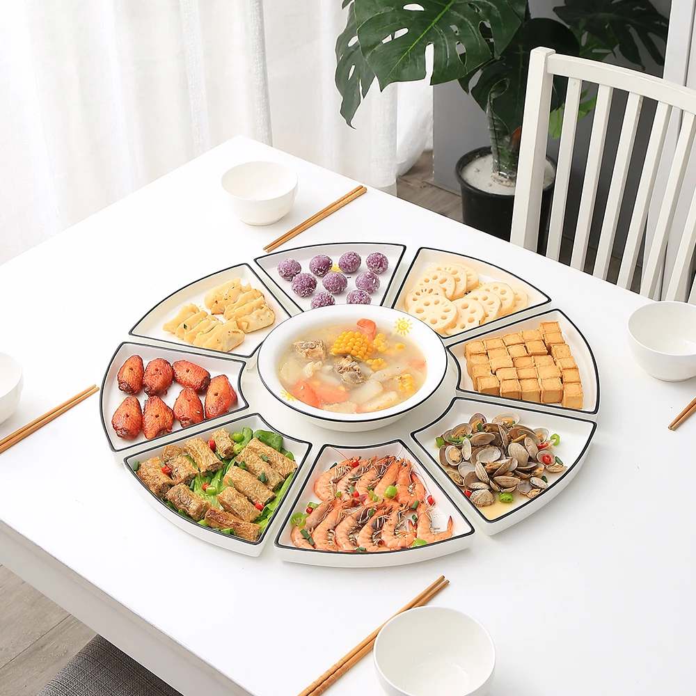 

Egrand Assorted Plate Saucer Serving Creative Dishes Creative Dishes Combination Tableware Plates Set for Restaurant