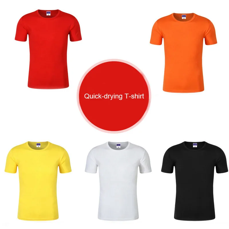 

High Quality Quick Dry Polyester O Neck Short Sleeve Custom Logo Mens T-shirts