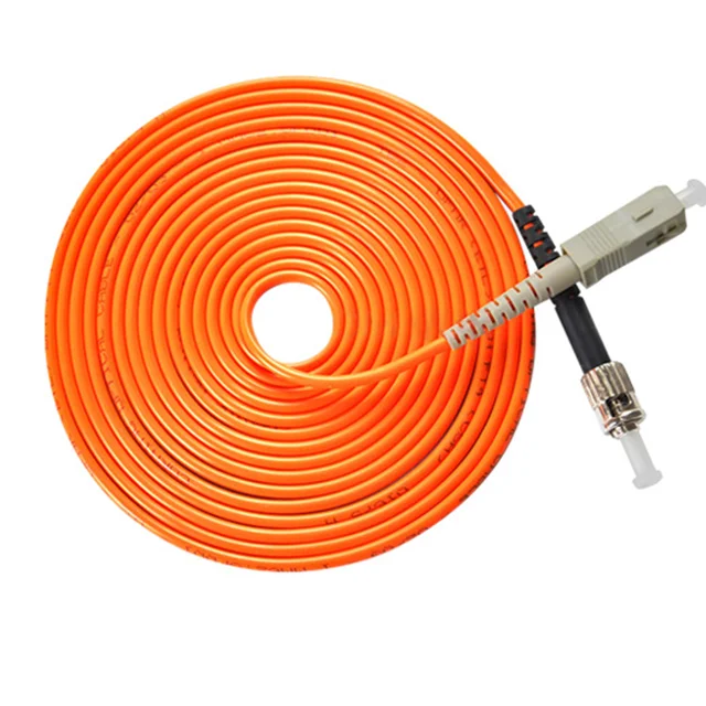 5 Meter SC-ST Simplex Multimode OM1/OM2 Patchcordlar LSZH Orange Optical Fiber Patch Cord factory price
