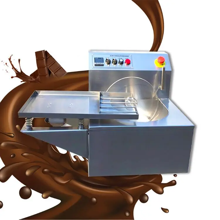 

Commercial Tabletop Chocolate Melting Tempering Core Filling Snack Food Machine Production Line