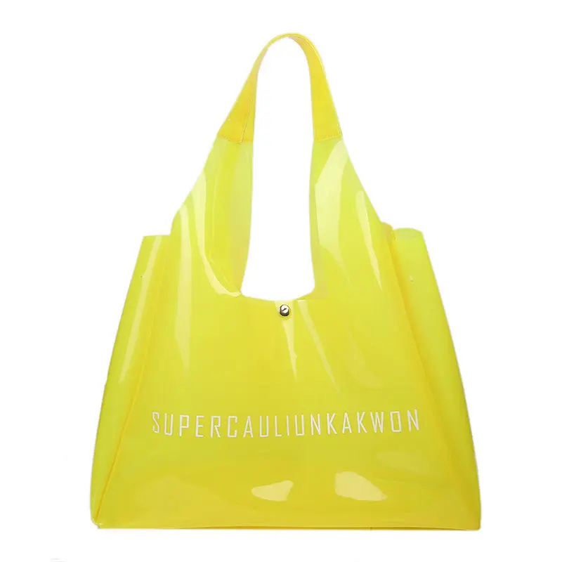 

Custom Holographic TPU Tote hoe Bag overnight weekend Clear PVC spinnanight bags travel overnight spend one night bags