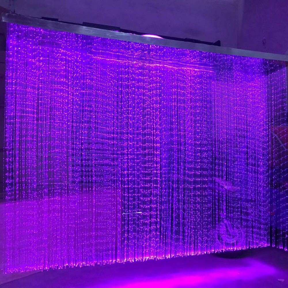 

Customized 1.0mm fiber optic led wedding background curtain rgb color 2m by 2m